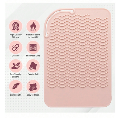 Silicone Heat Resistant Mat For Curling Irons